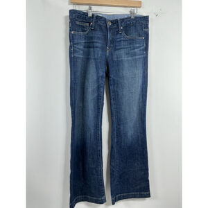 Womans Excellent Cond Gap 1969 Long & Lean Blue Jeans 28/6 Flare Leg 0267/E-5